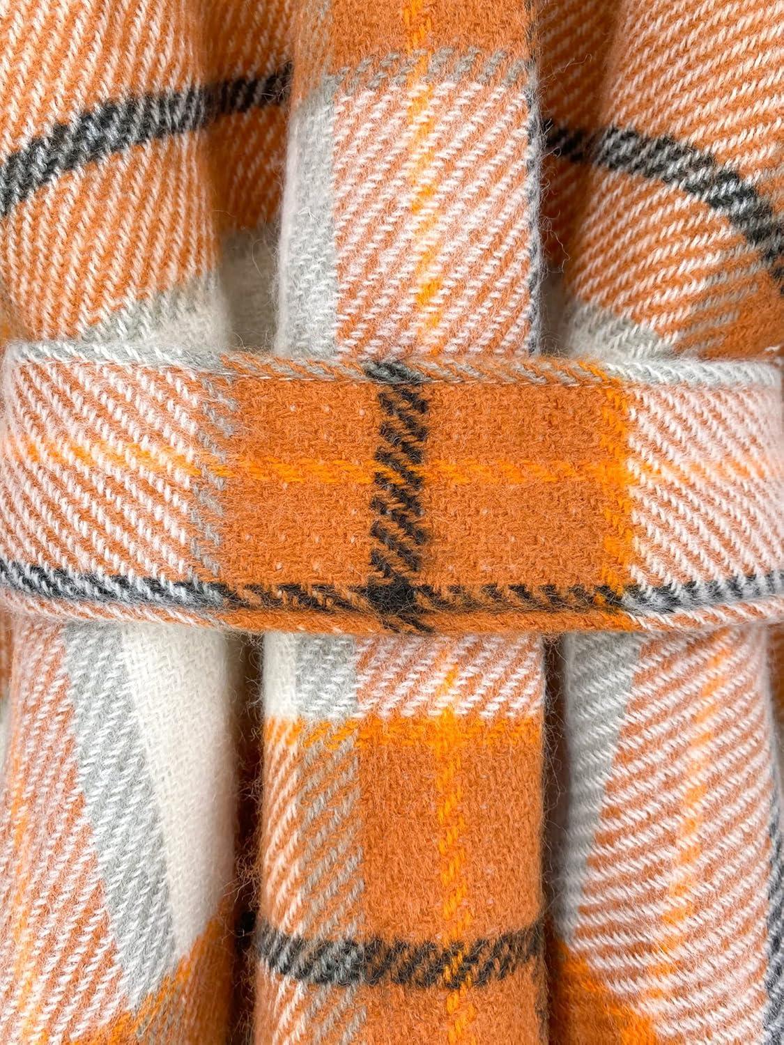 imageMoss Rose Womens Shawl Wrap Poncho Ruana Cape Open Front Cardigan Shawls for Fall WinterB Tangerine