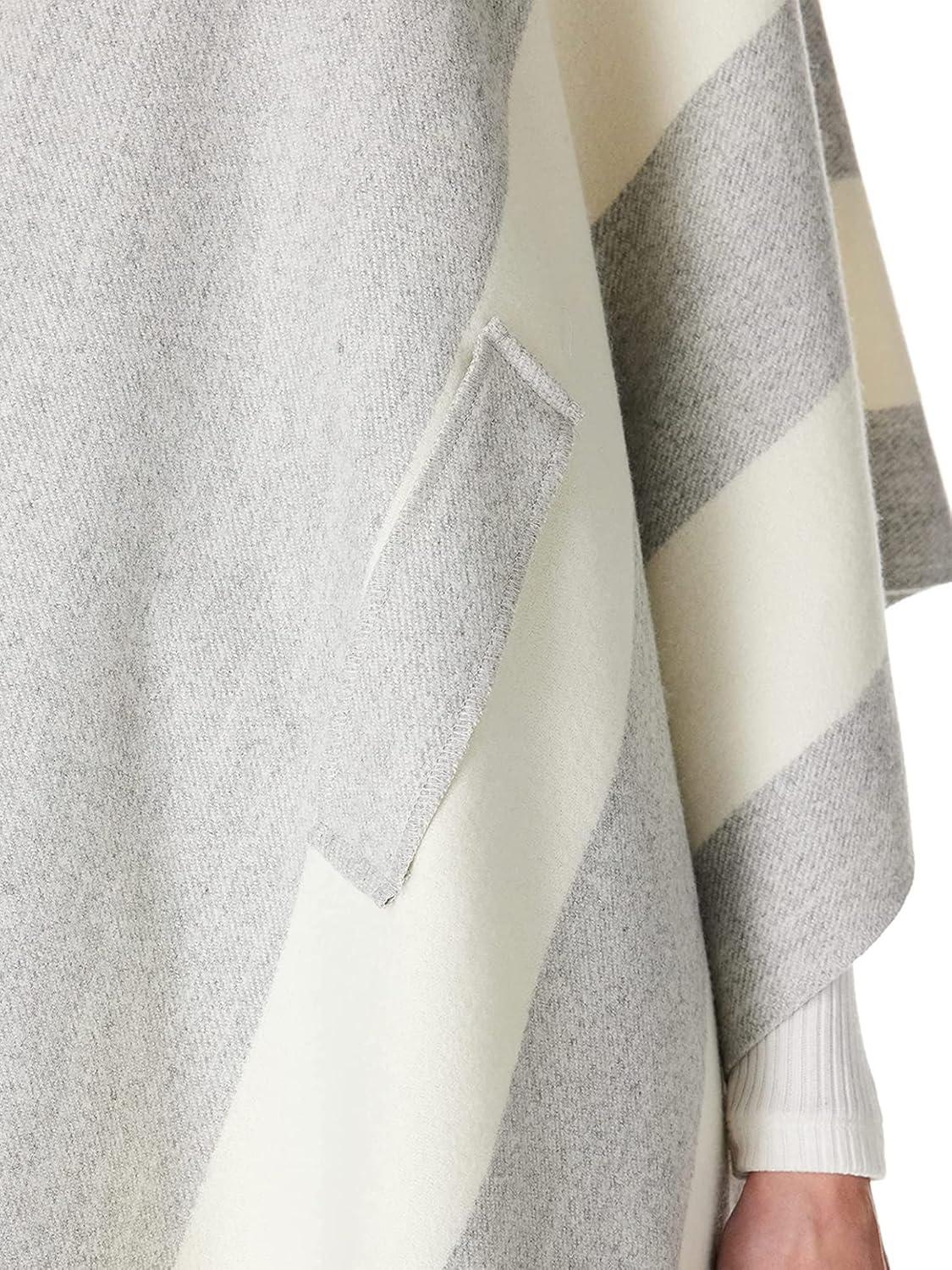 imageMoss Rose Womens Shawl Wrap Poncho Ruana Cape Open Front Cardigan Shawls for Fall WinterBa Whisper Grey