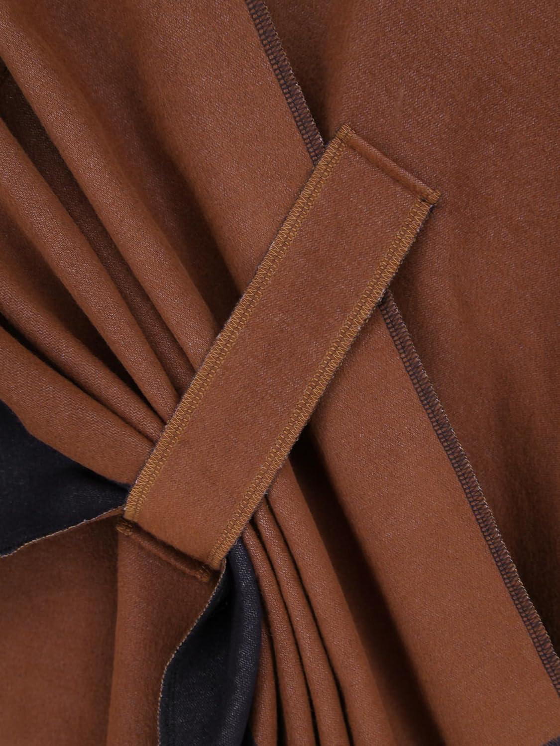 imageMoss Rose Womens Shawl Wrap Poncho Ruana Cape Open Front Cardigan Shawls for Fall WinterCamelblack