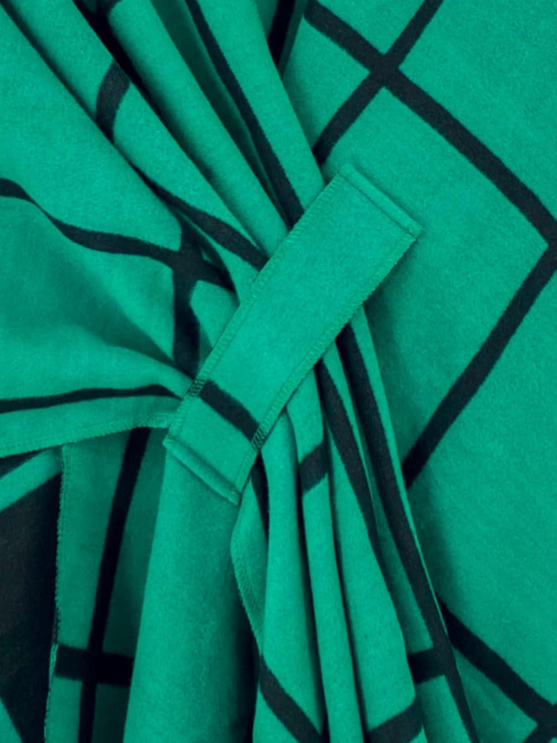 imageMoss Rose Womens Shawl Wrap Poncho Ruana Cape Open Front Cardigan Shawls for Fall WinterGreenblack