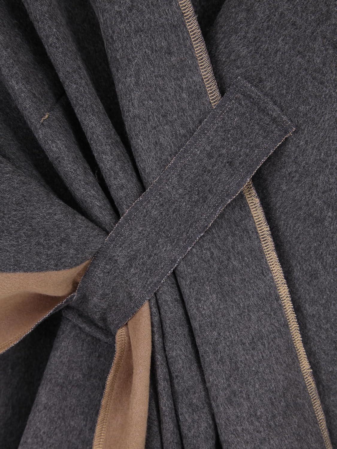 imageMoss Rose Womens Shawl Wrap Poncho Ruana Cape Open Front Cardigan Shawls for Fall WinterGreycamel 2