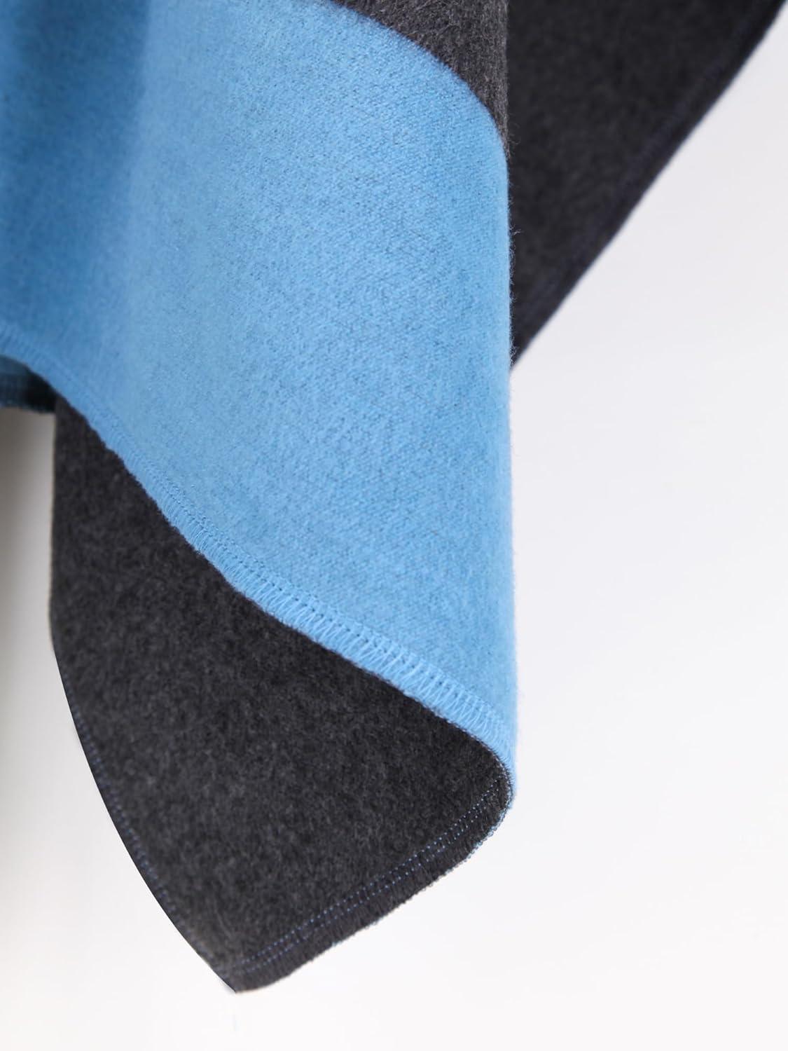 imageMoss Rose Womens Shawl Wrap Poncho Ruana Cape Open Front Cardigan Shawls for Fall WinterGreysky Blue