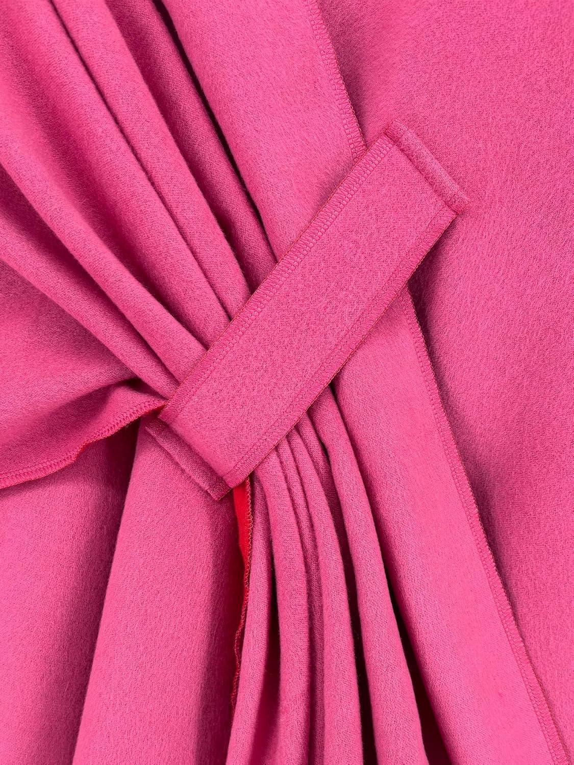 imageMoss Rose Womens Shawl Wrap Poncho Ruana Cape Open Front Cardigan Shawls for Fall WinterRose