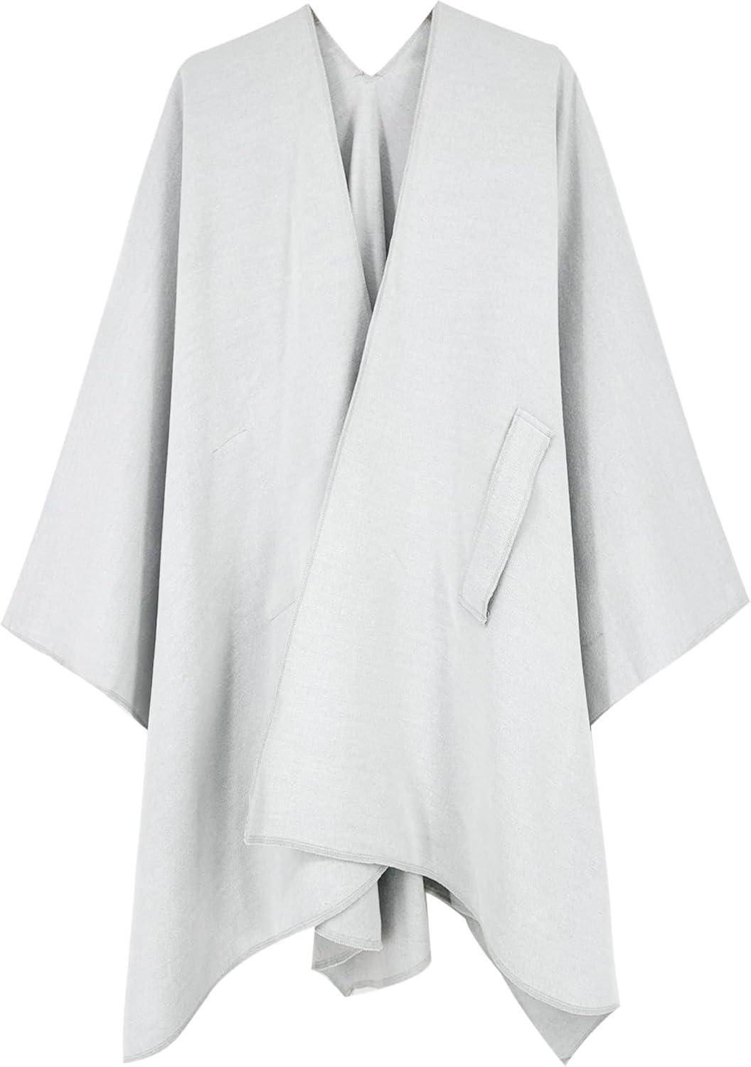 imageMoss Rose Womens Shawl Wrap Poncho Ruana Cape Open Front Cardigan Shawls for Fall WinterSolid Beige