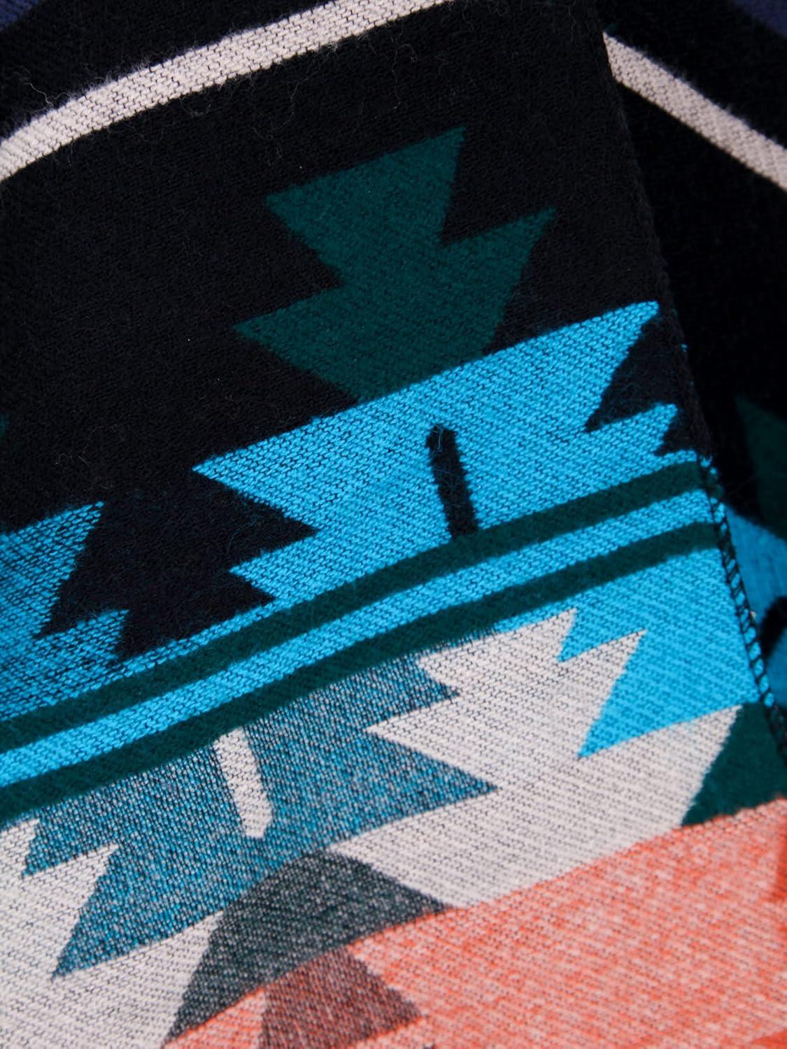 imageMoss Rose Womens Shawl Wrap Poncho Ruana Cape Open Front Cardigan Shawls for Fall WinterZ Blue