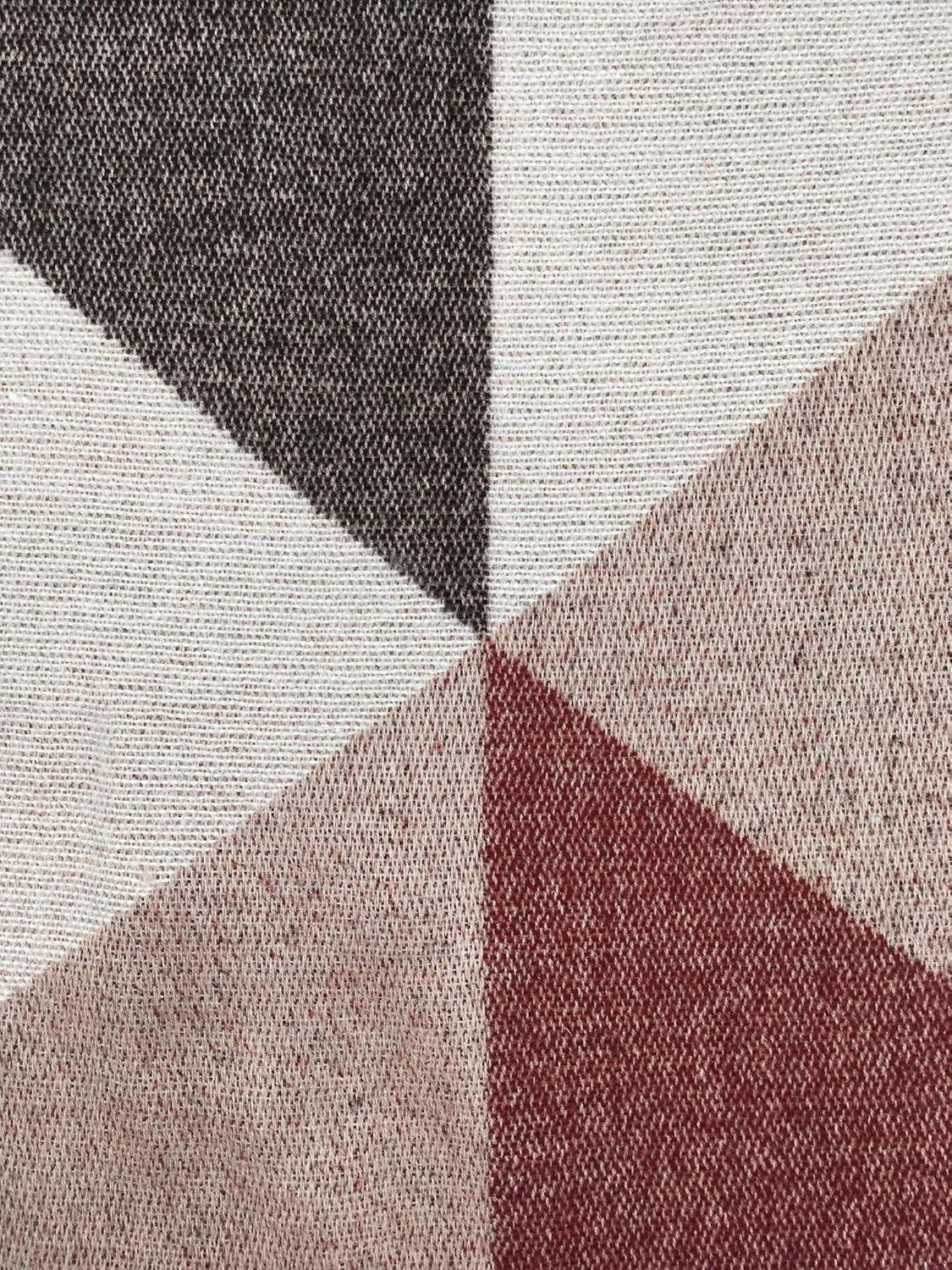 imageMoss Rose Womens Travel Plaid Shawl Wrap Open Front Poncho Cape for Fall WinterD Maroon Triangle