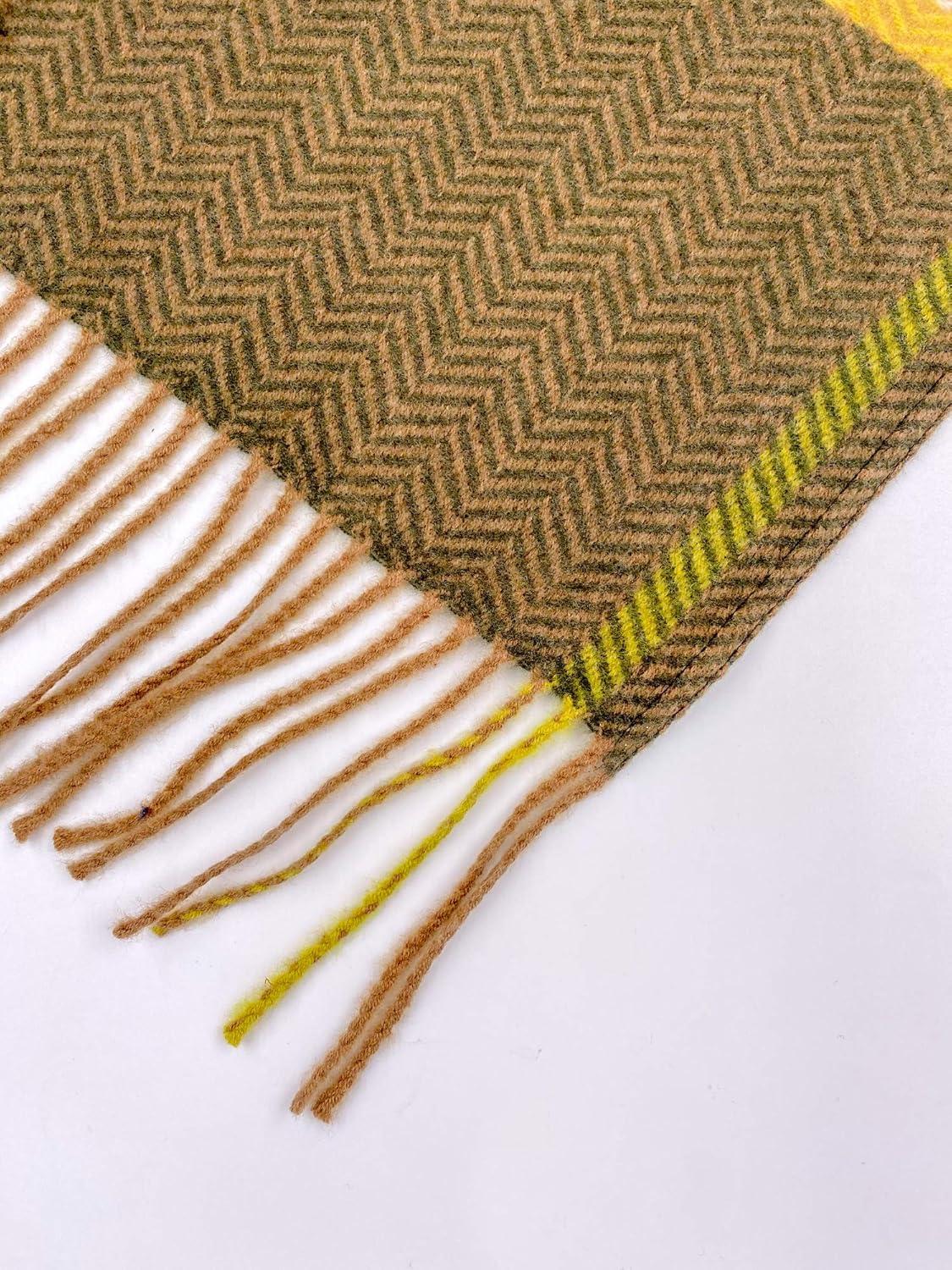 imageMoss Rose Womens Travel Plaid Shawl Wrap Open Front Poncho Cape for Fall WinterG Khaki and Blue Plaid