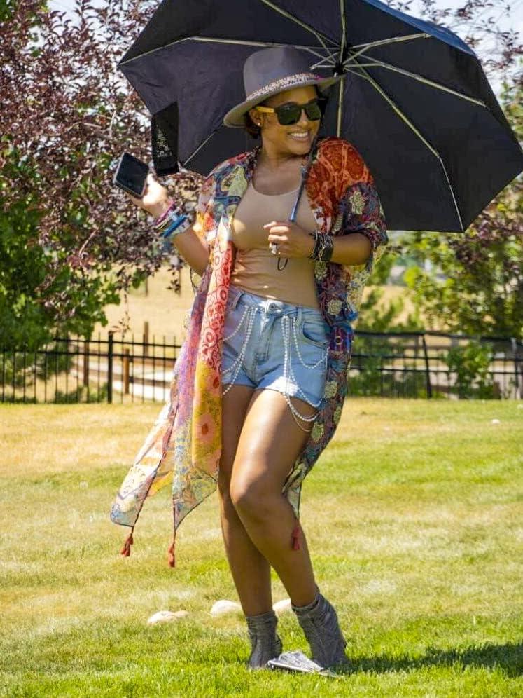 imageMoss Rose Womens Beach Cover up Swimsuit Kimono with Bohemian Floral Print Loose Casual Resort WearD Bohemian Rhapsody