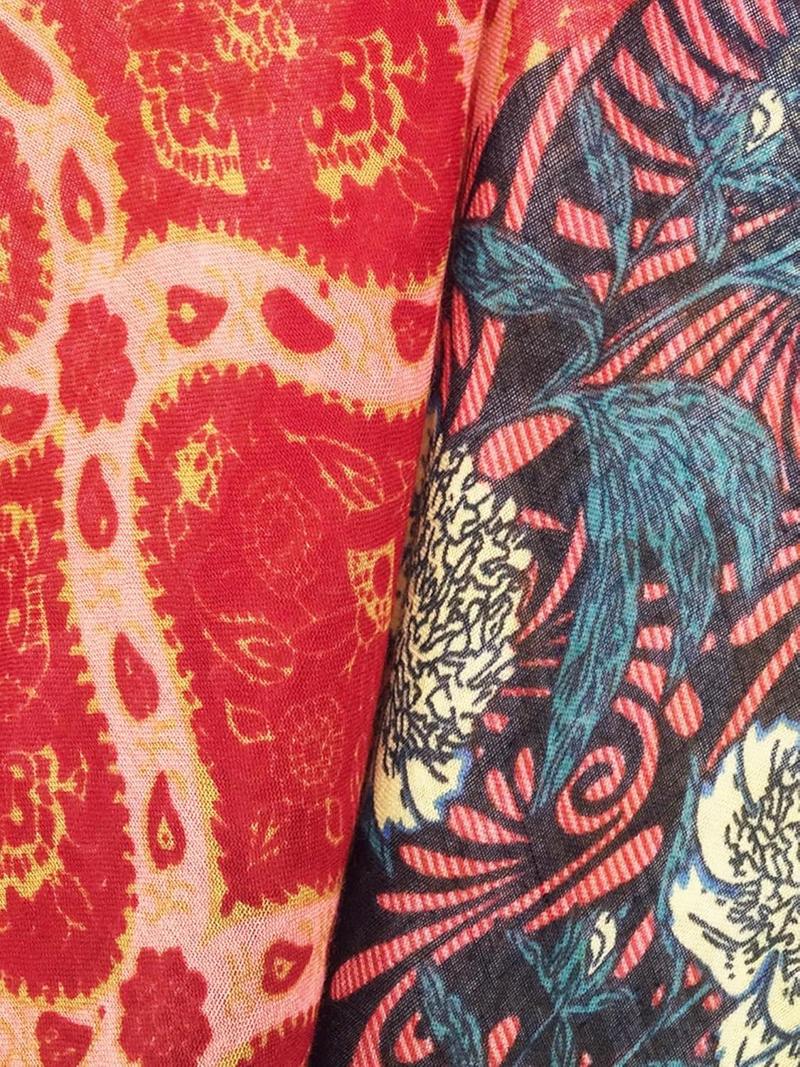 imageMoss Rose Womens Beach Cover up Swimsuit Kimono with Bohemian Floral Print Loose Casual Resort WearD Bohemian Rhapsody