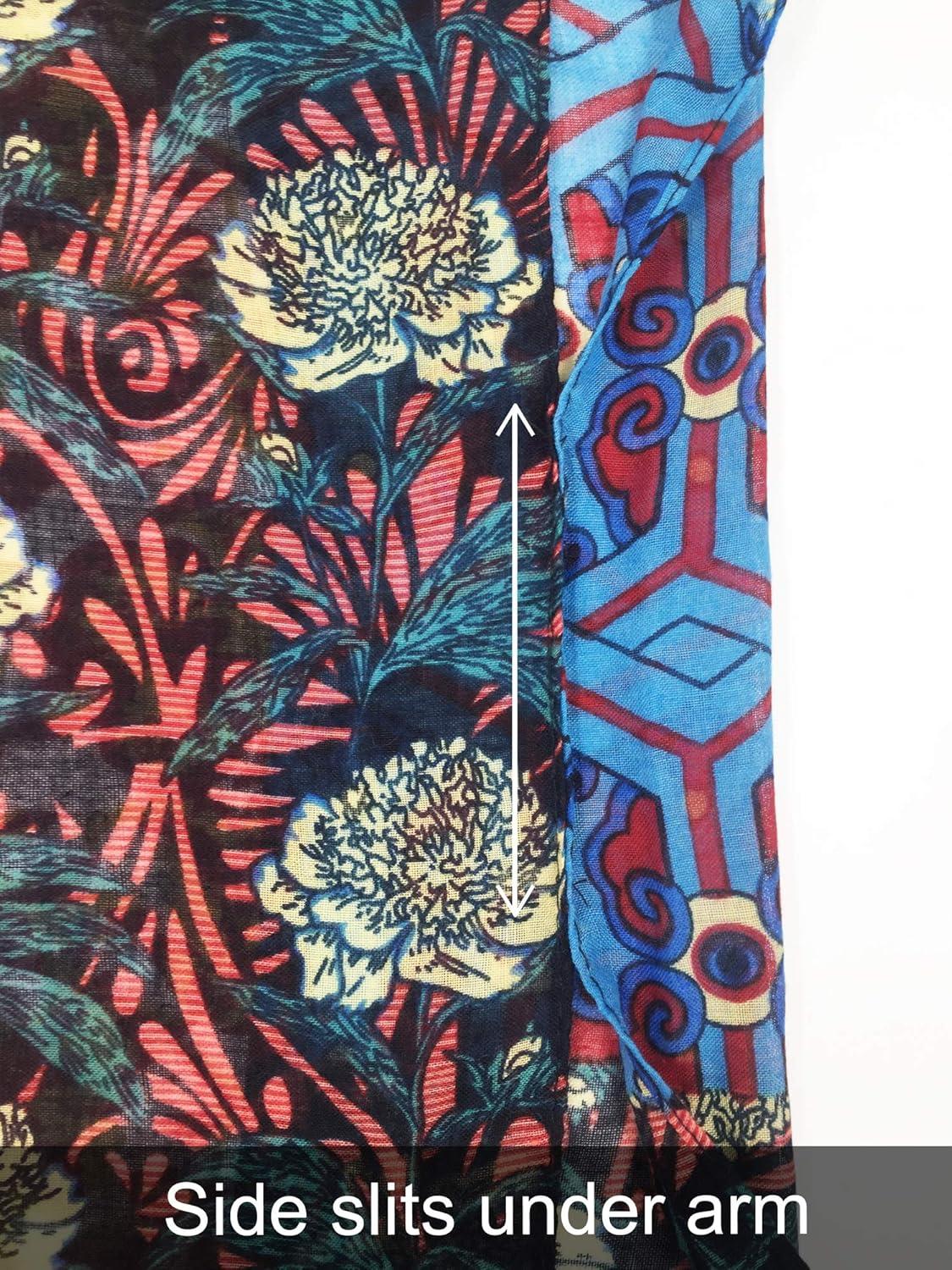 imageMoss Rose Womens Beach Cover up Swimsuit Kimono with Bohemian Floral Print Loose Casual Resort WearD Bohemian Rhapsody