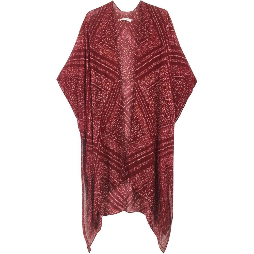 imageMoss Rose Womens Beach Cover up Swimsuit Kimono with Bohemian Floral Print Loose Casual Resort WearE Floral 1