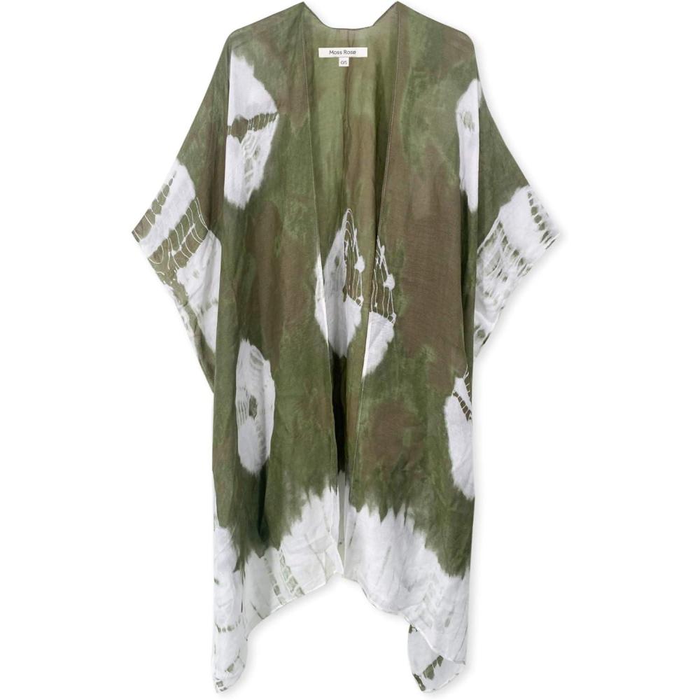 imageMoss Rose Womens Beach Cover up Swimsuit Kimono with Bohemian Floral Print Loose Casual Resort WearFa Yellow