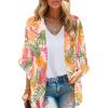 Orange Floral Print