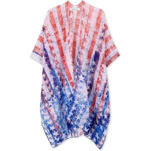 Moss Rose Women Summer Bikini Kimono Bathing Suit Cover Ups for Swimwear(E American Flag)