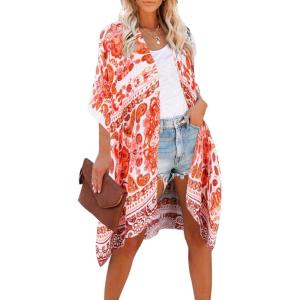 Moss Rose Women Summer Bikini Kimono Bathing Suit Cover Ups for Swimwear(Multicolor 3*)