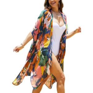 Moss Rose Women Summer Bikini Kimono Bathing Suit Cover Ups for Swimwear(Multicolor 4)