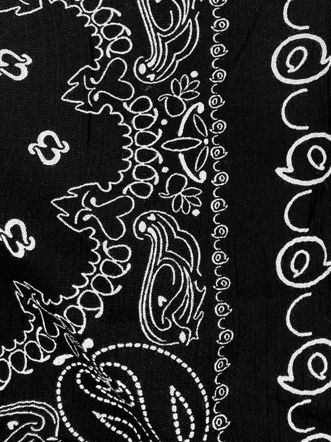 imageMoss Rose Womens Beach Cover up Swimsuit Kimono with Bohemian Floral Print Loose Casual Resort WearF Black Mestry