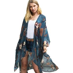 Moss Rose Women Summer Bikini Kimono Bathing Suit Cover Ups for Swimwear(Blue 1)