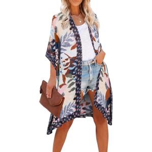 Moss Rose Women Summer Bikini Kimono Bathing Suit Cover Ups for Swimwear(Multicolor 1)