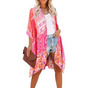 Moss Rose Women Summer Bikini Kimono Bathing Suit Cover Ups for Swimwear(Multicolor 3)
